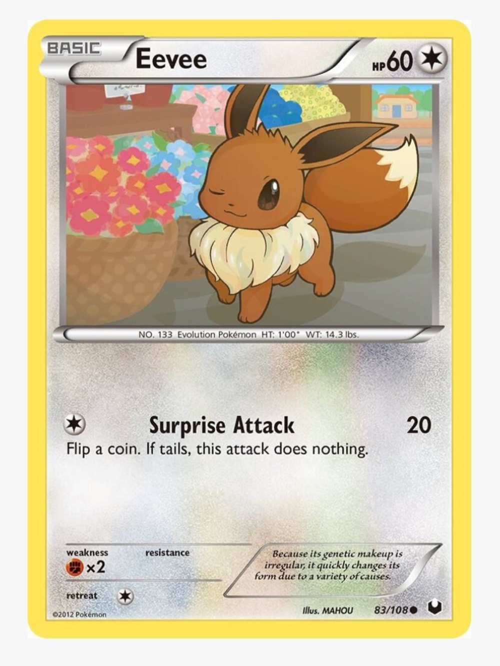 Eevee Dark Explorers Pokemon Trading Card